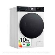 LG Lavadora inteligente AI Direct Drive. TurboWash 360o, Autodosificación,  10kg ,  1400rpm Un 10% más eficiente que A, Serie 750, F4WR7510AGH