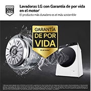 LG Lavadora inteligente AI Direct Drive. TurboWash 360o, Autodosificación,  10kg ,  1400rpm Un 10% más eficiente que A, Serie 750, F4WR7510AGH