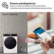 LG Lavadora inteligente AI Direct Drive. TurboWash 360o, Autodosificación,  10kg ,  1400rpm Un 10% más eficiente que A, Serie 750, F4WR7510AGH