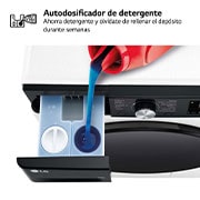 LG Lavadora inteligente AI Direct Drive. TurboWash 360o, Autodosificación,  10kg ,  1400rpm Un 10% más eficiente que A, Serie 750, F4WR7510AGH