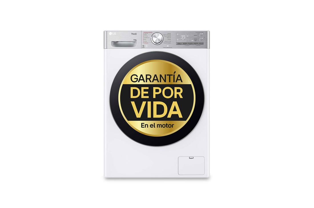 LG Lavadora inteligente AI Direct Drive. TurboWash 360o, Autodosificación, 13kg , 1400rpm Un 20% más eficiente que A, Serie 950, F4WR9513A2W