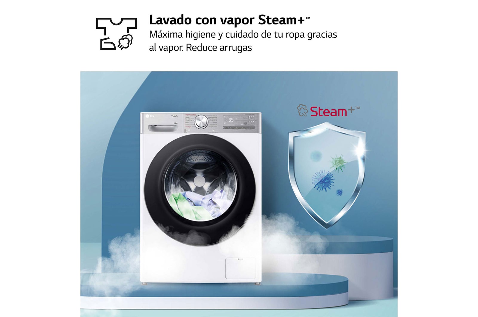 LG Lavadora inteligente AI Direct Drive. TurboWash 360o, Autodosificación, 13kg , 1400rpm Un 20% más eficiente que A, Serie 950, F4WR9513A2W