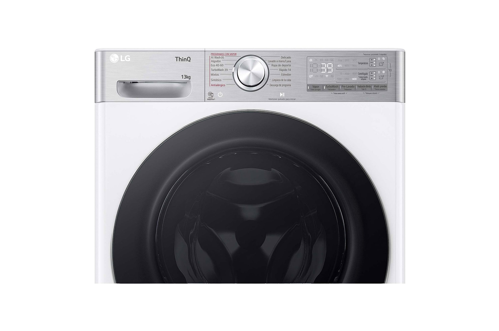 LG Lavadora inteligente AI Direct Drive. TurboWash 360o, Autodosificación, 13kg , 1400rpm Un 20% más eficiente que A, Serie 950, F4WR9513A2W