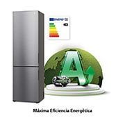 LG Frigorífico Combi Door Cooling+, 2 metros , Clasificación A, capacidad de 419L, Inox antihuellas , serie P-600, GBP62PZNAC