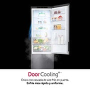 LG Frigorífico Combi Door Cooling+, 2 metros , Clasificación A, capacidad de 419L, Inox antihuellas , serie P-600, GBP62PZNAC