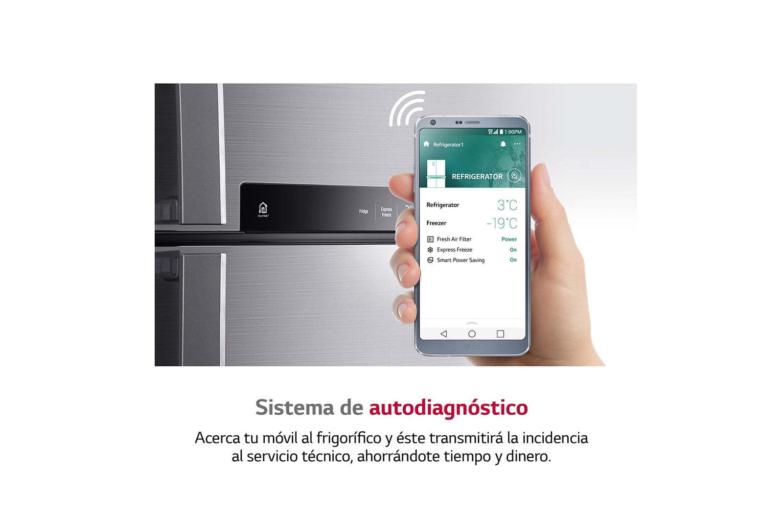 LG Frigorífico Combi Door Cooling+, 2 metros , Clasificación A, capacidad de 419L, Inox antihuellas , serie P-600, GBP62PZNAC