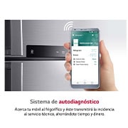 LG Frigorífico Combi Door Cooling+, 2 metros , Clasificación A, capacidad de 419L, Inox antihuellas , serie P-600, GBP62PZNAC