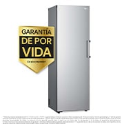 LG Congelador 1 Puerta Total No Frost Smart Inverter, Clasificación E, 355 L, <br> Inox antihuellas, GFT41PZGSZ