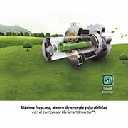 LG Congelador 1 Puerta Total No Frost Smart Inverter, Clasificación E, 355 L, <br> Inox antihuellas, GFT41PZGSZ