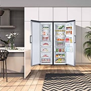 LG Congelador 1 Puerta Total No Frost Smart Inverter, Clasificación E, 355 L, <br> Inox antihuellas, GFT41PZGSZ