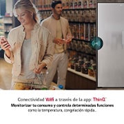LG Frigorífico 1 puerta Door Cooling, Total No frost, Clasificación D, 413L, Acero inoxidable texturizado, GLM71MBCSF