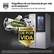 LG Frigorífico Side By side  Serie 900, Instaview Door-In-Door, con Craft Ice, Acero texturizado antihuellas.  D, 628 L, GSXE90MBDD.AMBQEUR
