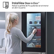 LG Frigorífico Side By side  Serie 900, Instaview Door-In-Door, con Craft Ice, Acero texturizado antihuellas.  D, 628 L, GSXE90MBDD.AMBQEUR