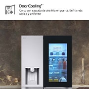 LG Frigorífico Side By side  Serie 900, Instaview Door-In-Door, con Craft Ice, Acero texturizado antihuellas.  D, 628 L, GSXE90MBDD.AMBQEUR