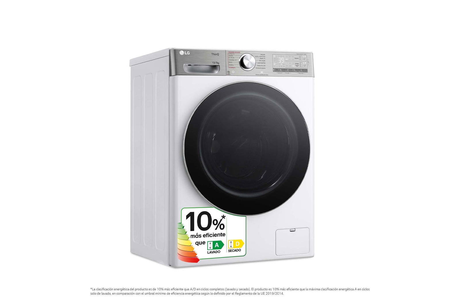 LG Lavasecadora inteligente AI Direct Drive?, Turbowash 360o, Autodosificación 13/7kg, 1400rpm,  Un 10% más eficiente que A(lavado) /D(secado) Blanca, Serie 950, F4DR9513A2W