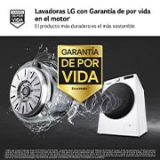 LG Lavadora inteligente AI Direct Drive. TurboWash 360o, Vapor, 13kg , 1400rpm Un 10% más eficiente que A, Serie 600, F4WR6013AGW