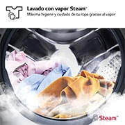 LG Lavadora inteligente AI Direct Drive. TurboWash 360o, Vapor, 13kg , 1400rpm Un 10% más eficiente que A, Serie 600, F4WR6013AGW