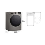 LG Lavadora inteligente AI Direct Drive. TurboWash 360o, Vapor+,  10kg ,  1400rpm Un 10% más eficiente que A, Serie 700, F4WR7010AGS