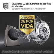 LG Lavadora inteligente AI Direct Drive. TurboWash 360o, Vapor+,  10kg ,  1400rpm Un 10% más eficiente que A, Serie 700, F4WR7010AGS