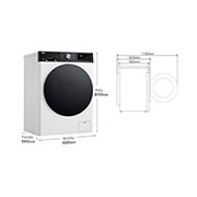 LG Lavadora 9kg   1400rpm , Un 10% más eficiente que A, TurboWash 360o- Dosificador automático detergente, F4WR7509AGH