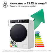 LG Lavadora 9kg   1400rpm , Un 10% más eficiente que A, TurboWash 360o- Dosificador automático detergente, F4WR7509AGH