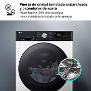 LG Lavadora 9kg   1400rpm , Un 10% más eficiente que A, TurboWash 360o- Dosificador automático detergente, F4WR7509AGH