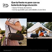 LG xboom XG8T - Altavoz inalámbrico, bluetooth, 60W, hasta 15h batería, resistencia militar, IP67, Negro, XG8T