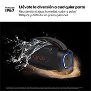 LG xboom XG8T - Altavoz inalámbrico, bluetooth, 60W, hasta 15h batería, resistencia militar, IP67, Negro, XG8T