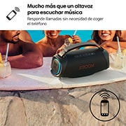 LG xboom XG8T - Altavoz inalámbrico, bluetooth, 60W, hasta 15h batería, resistencia militar, IP67, Negro, XG8T