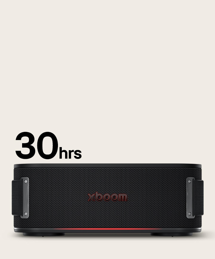 Vista frontal del xboom Bounce con la luz encendida.