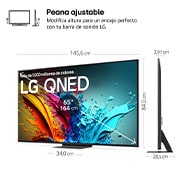 LG 65 pulgadas TV LG QNED 4K serie AI QNED86  con Smart TV WebOS24, 65QNED86T6A