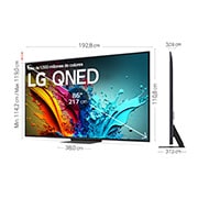 LG 86 pulgadas TV LG QNED 4K serie AI QNED86  con Smart TV WebOS24, 86QNED86T6A