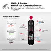 LG 75 pulgadas TV LG QNED 4K serie AI QNED87  con Smart TV WebOS24, 75QNED87T6B