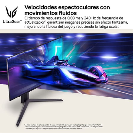 LG UltraGear? de 27 pulgadas Monitor Gaming OLED QHD de 240Hz | 0.03ms de tiempo de respuesta, Compatible con G-SYNC?, FreeSync? Premium Pro, 27GS95QE-B