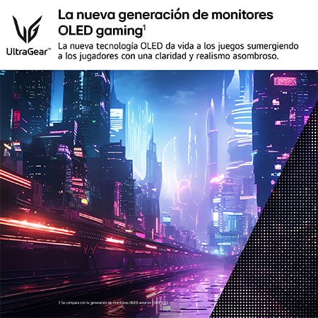 LG UltraGear? de 27 pulgadas Monitor Gaming OLED QHD de 240Hz | 0.03ms de tiempo de respuesta, Compatible con G-SYNC?, FreeSync? Premium Pro, 27GS95QE-B