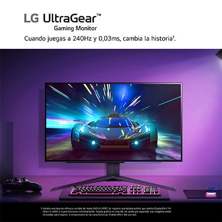 LG UltraGear? de 27 pulgadas Monitor Gaming OLED QHD de 240Hz | 0.03ms de tiempo de respuesta, Compatible con G-SYNC?, FreeSync? Premium Pro, 27GS95QE-B