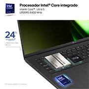 LG gram de 14 pulgadas Laptop Ligero de 16GB RAM Intel? Core? Ultra 5 | Windows 11, Pantalla IPS Antirreflejo, 14Z90S-G.AA55B