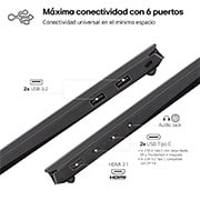 LG gram de 14 pulgadas Laptop Ligero de 16GB RAM Intel? Core? Ultra 5 | Windows 11, Pantalla IPS Antirreflejo, 14Z90S-G.AA55B