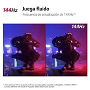 LG Monitor Gaming LG UltraGear? de 27 pulgadas | 4K UHD de 144Hz IPS con tiempo de respuesta de 1ms (GtG), Compatible con G-SYNC? y FreeSync? Premium, 27GR93U-B