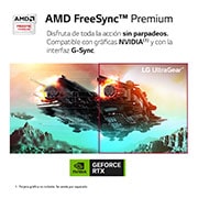 LG Monitor Gaming LG UltraGear? de 27 pulgadas | 4K UHD de 144Hz IPS con tiempo de respuesta de 1ms (GtG), Compatible con G-SYNC? y FreeSync? Premium, 27GR93U-B