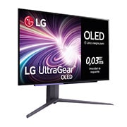 Vista frontal de LG UltraGear? de 27 pulgadas Monitor Gaming OLED QHD de 240Hz | 0.03ms de tiempo de respuesta, Compatible con G-SYNC?, FreeSync? Premium Pro 27GS95QW-B.EEU