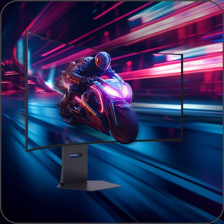 Gamingsk?rm med motorcykellopp i h?g hastighet och ultrasnabb responstid p? 0,03 ms (GtG).
