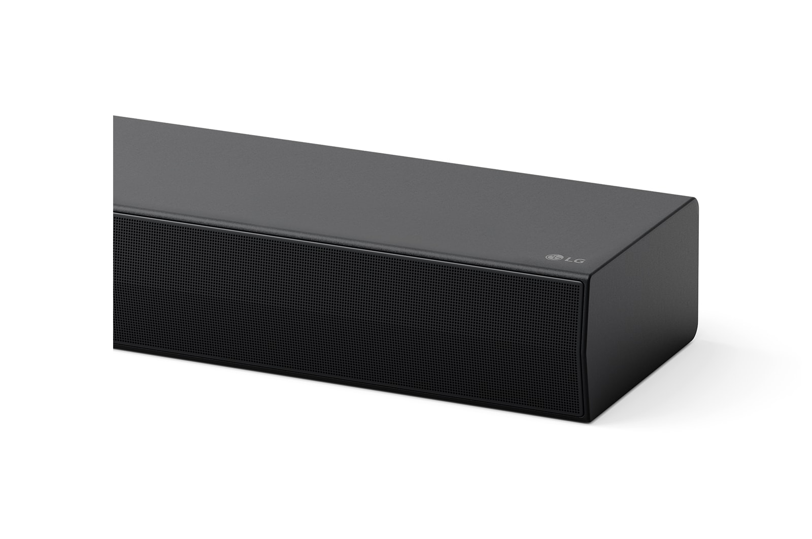 Vue avant du coin latéral de la LG Soundbar S75TR