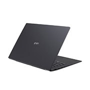 Vue arrière à -30?degrés et couvercle semi-ouvert