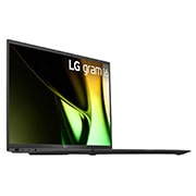 Vue latérale à +30?degrés et couvercle ouvert