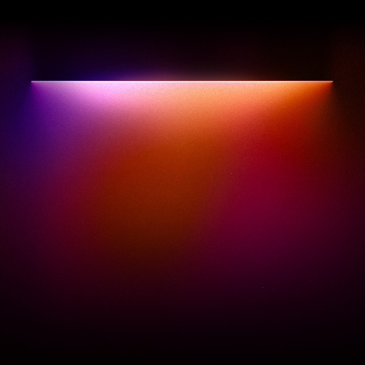 Des lumières rouge, orange et violette éclairent le texte ? Pour une expérience TV sensationnelle ?.