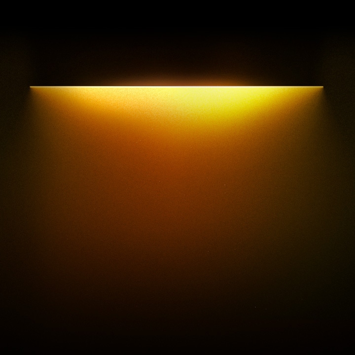 Une lumière jaune graduelle éclaire le texte ? Pour un intérieur sans tracas ?.