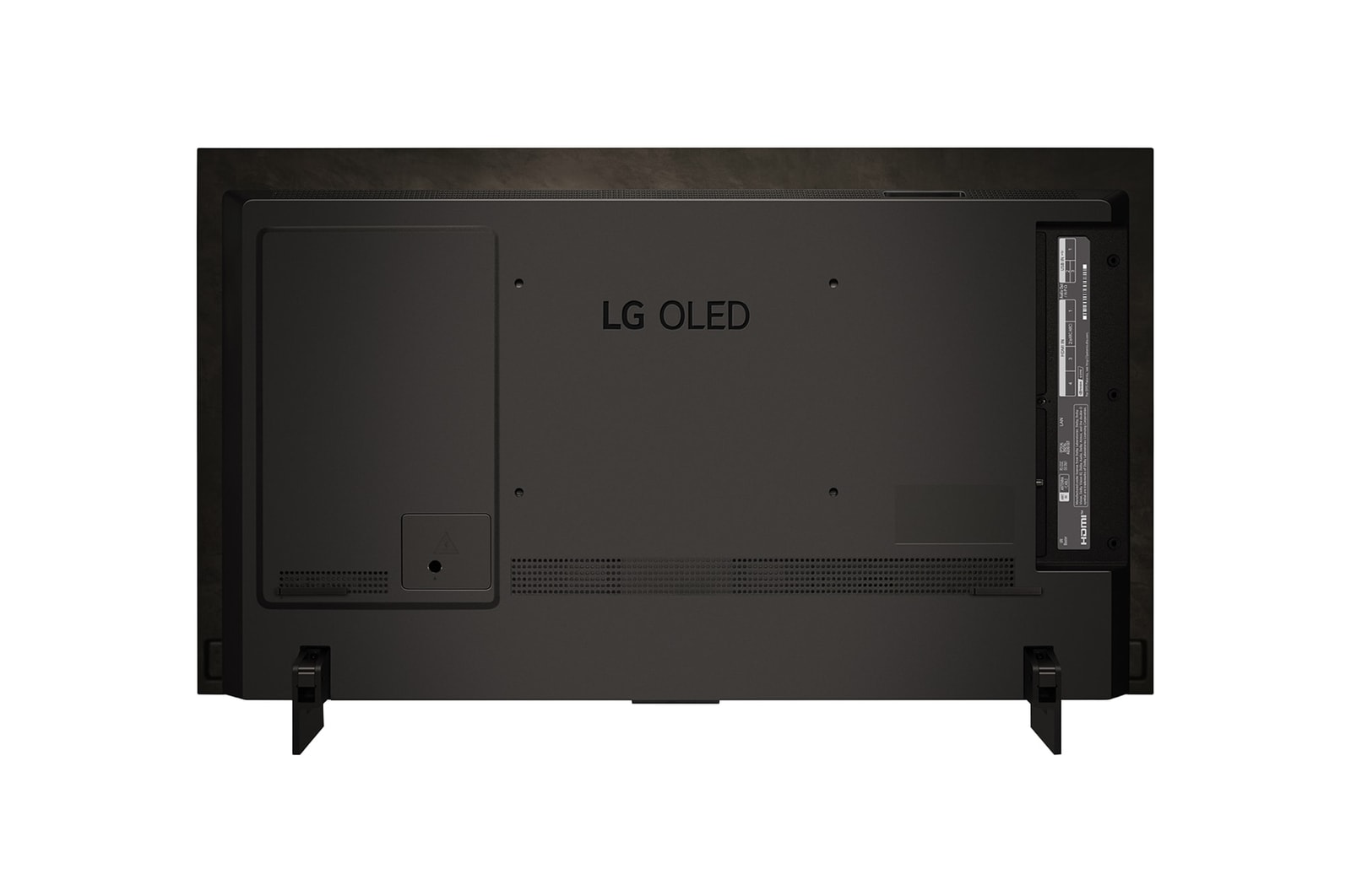 Vue arrière de la TV OLED evo LG, OLED C4
