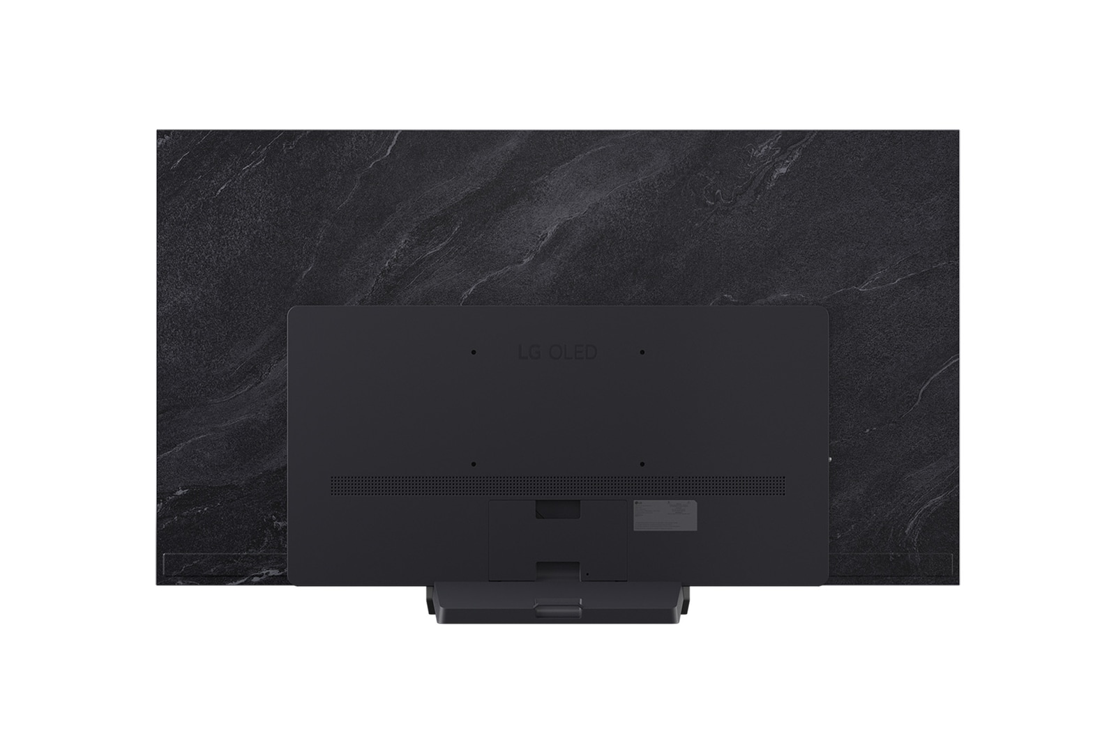 Vue arrière du téléviseur LG OLED evo AI G5 4K Smart TV.