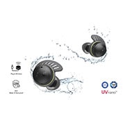 LG TONE Free TF8 | écouteurs Bluetooth True Wireless | étanches IP67 | Pensés pour le sport | Plug & Wireless | ANC | UVnano, LG TONE-TF8Q